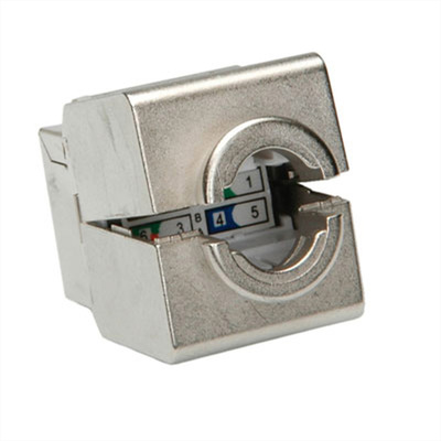 Konektor Keystone cat.6, tienený, strieborný, beznástrojový (toolless)