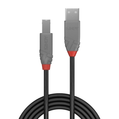 Kábel USB 2.0 A-B M/M 3m, High Speed, čierny, Anthra Line