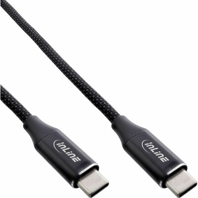 Kábel USB 2.0 Typ C CM/CM 1m, High Speed, Power Delivery 100w 20V5A, čierny, magnetický