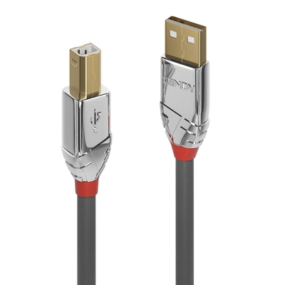 Kábel USB 2.0 A-B M/M 2m, High Speed, Cromo Line