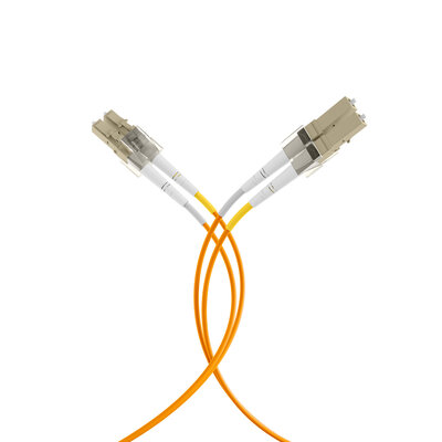 Fiber kábel LC-LC, 3m Duplex OM1(62.5/125µm), LSOH, 2mm, oranžový