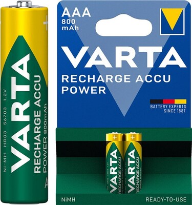 Baterka VARTA RTU nabíjacia AAA (2ks) 1.2V 800mAh NiMH (HR03 56703) 2BL