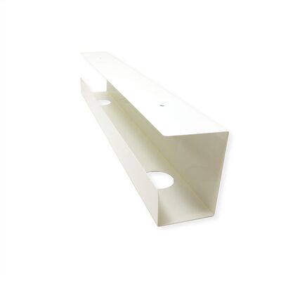 Káblový organizér, žľab na káble pod stôl, oceľ, 600x114x76mm (DxHxV), biely