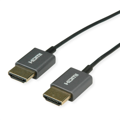 Kábel HDMI M/M 2m, Ultra High Speed+Eth, 4K@60Hz, HDMI 2.0, 18G, G pozl. kon., čierny, Slim