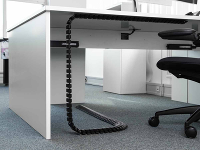 Káblový organizér Snake Pro "chrbtica", 2 komorový, 100cm, čierny