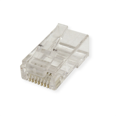 Konektor 8/8 RJ45 cat.6a, netienený, na lanko, s vložkou, AWG 24, 100ks/bal