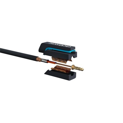 Kábel 3,5mm stereo jack M/F 5m, modrý, pozl. konektor, ClickTronic