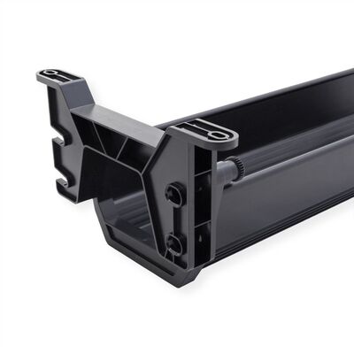 Káblový organizér, žľab na káble pod stôl, plast (ABS), 449x182x118mm (DxHxV), čierny