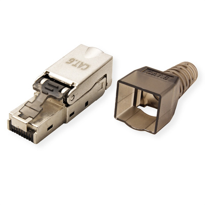 Konektor 8/8 RJ45 cat.6, 1Gbit, na drôt, montáž bez klieští AWG 23-26, pre kábel priem. 6-9mm