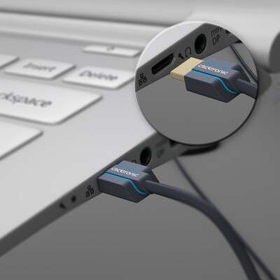 Kábel HDMI M/M 3m, High Speed+Eth, 4K@60Hz, HDMI 2.0, 18G, pozl. konektor, modrý, Slim, C