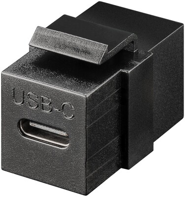 Modul USB 3.1 CF/CF, Keystone, čierny, 10Gbit/s, 100W