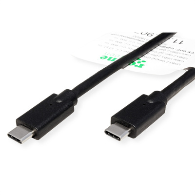 Kábel USB 3.2 Gen 2x2, Typ C CM/CM 0.5m, 20Gbps, PD 100w 20V5A, čierny, TPE, Eko balenie