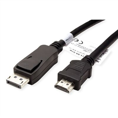 Kábel DisplayPort na HDMI M/M 2m, jednosmerný, max. 1920x1200@60Hz, čierny