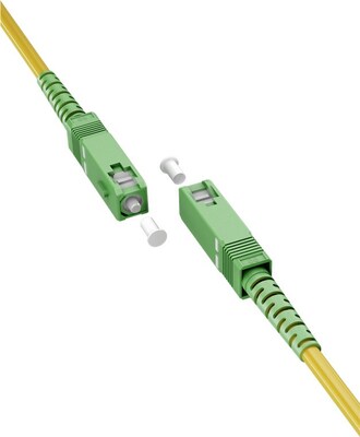 Fiber kábel SC/APC-SC/APC, 20m Simplex OS2(9/125µm), LSOH, 3mm, Kábel pre Orange a Magio, žltý