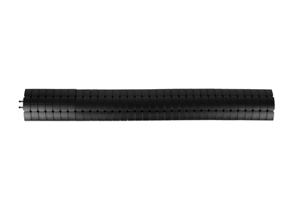 Káblový organizér Snake Pro "chrbtica", 2 komorový, 100cm, čierny