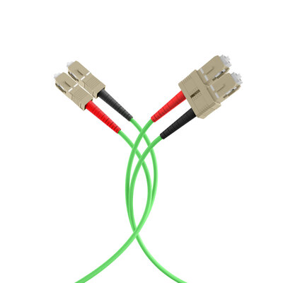 Fiber kábel SC-SC, 5m Duplex OM5(50/125µm), LSOH, 3mm, zelený