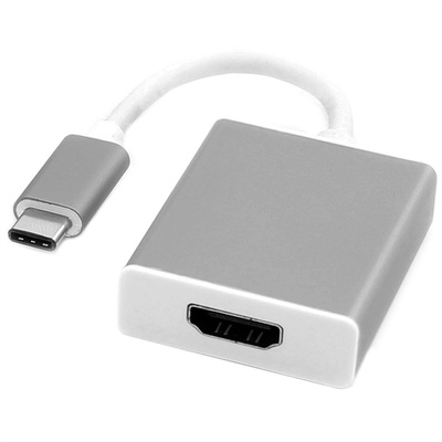 Adaptér USB 3.1 Typ C na HDMI 2.0 4K@60Hz UHD, M/F, biely, 10cm