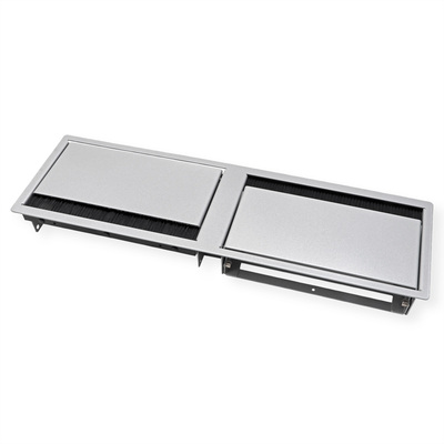 CONI DUO montážny kryt, krátky, 512x151x68mm, oceľ, striebornosivý