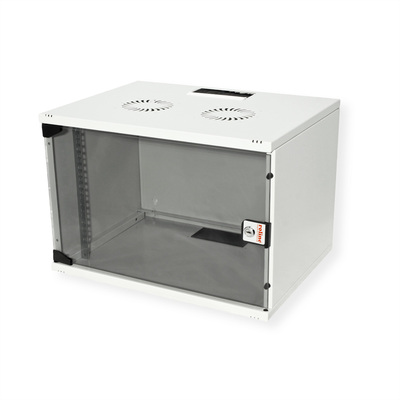 19" Rack na stenu 7U, sivý, 370x540x400 mm (HxWxD), RAL 7035, BASIC