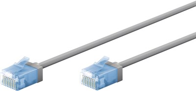 UTP Patchkábel LSOH TPE 5m cat.6a, sivý, slim, Cu, Flex Cable, Eco obal
