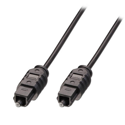 Kábel Toslink audio optický SPDIF prepojovací M/M 10m, ø2.2mm, čierny, Slim