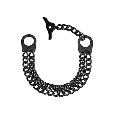 Náramok SPRENGER 19cm, dvojradový, nerezová oceľ, čierny, DLC povrch, HS