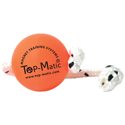 Magnetická lopta FUN BALL s priemerom 6,8cm, so šnúrkou, oranžová