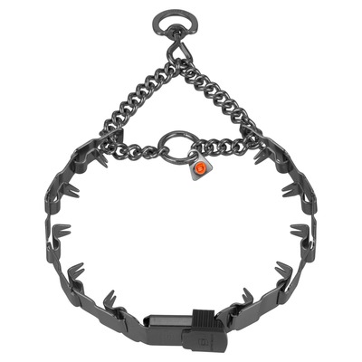 Obojok ostnatý sťahovací Neck-Tech Sport 2cm/64cm, obmedzovač, ClicLock, nerez, čierny, matný, HS