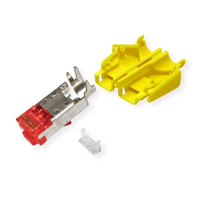 Konektor 8/8 RJ45 cat.6, tienený, HiRose TM21, žltý, 50ks/bal