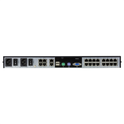 KVM switch/prepínač cez IP, 16PC, 32 remote users, 1 local, 2 remote, VGA, PS2+USB, HotKeys, OSD
