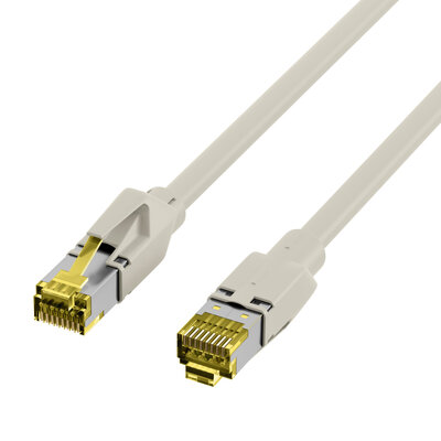 S/FTP (PiMF) Patchkábel LSOH 10m cat.6a, sivý, Cu, Draka UC900 s TM31