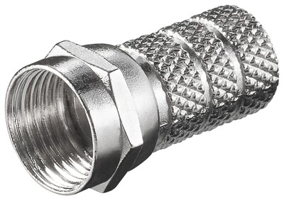 Konektor F satelitný samec ø5.2mm/3.1mm, dĺžka 20mm, Zn-Ni, 10ks/bal