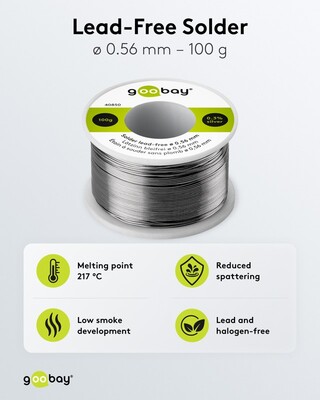 Cín spájkovací o priemere 0.56mm 100g špulka - bezolovnatý