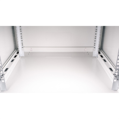 19" Rack na stenu 6U, sivý, 379x600x600mm (HxWxD), odnímateľné bočnice