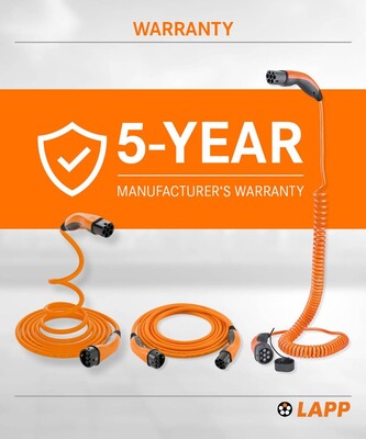 Kábel LAPP nabíjací pre elektromobily Type 2, 5m, 22kW, 32A, 3 fázy, čierny