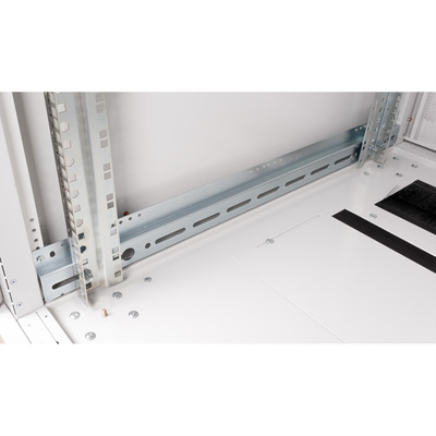 19" Rack na podlahu 26U, 1260x600x1000mm (HxWxD), PRO, Plexiglas, sivý