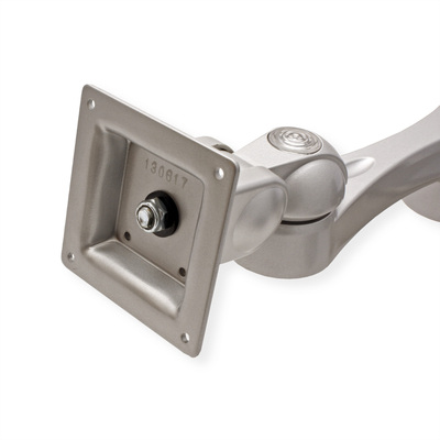 Držiak pre 2x monitor na stôl, úchyt o dosku, max 8kg, ramneno 620mm, VESA 75/100, strieborný