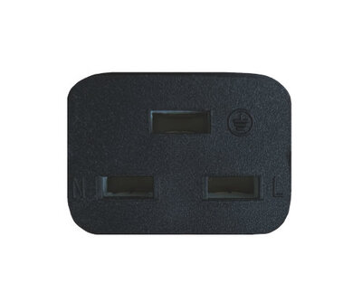 Kábel sieťový 230V, vidlica (CEE7/7) lomená - C19, 5m, 1.50mm², 16A, čierny