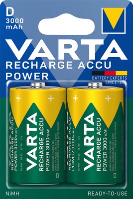 Batéria VARTA RTU nabíjacia D (2ks) 1.2V 3000mAh NiMH (HR20 56720) 2BL