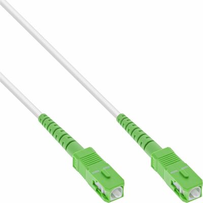 Fiber kábel SC/APC-SC/APC, 15m Simplex OS2(9/125µm), LSOH, 3mm, Kábel pre Orange a Magio, biely