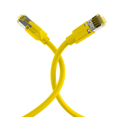S/FTP (PiMF) Patchkábel LSOH 1.5m cat.6a, žltý, Cu, Draka UC900 s TM31