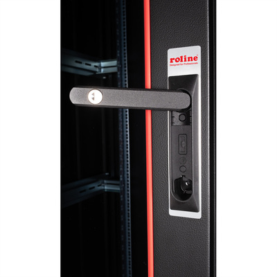 19" Rack na podlahu 42U, 2053x800x1000mm (HxWxD), PRO, sklenené dvere, čierny