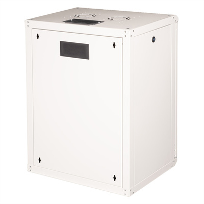 19" Rack na stenu 16U, sivý, 818x600x450mm (HxWxD), RAL7035, PRO, odnímateľné bočnice