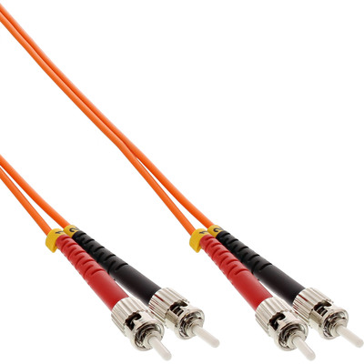 Fiber kábel ST-ST, 3m Duplex OM2(50/125µm), LSOH, 2mm, oranžový