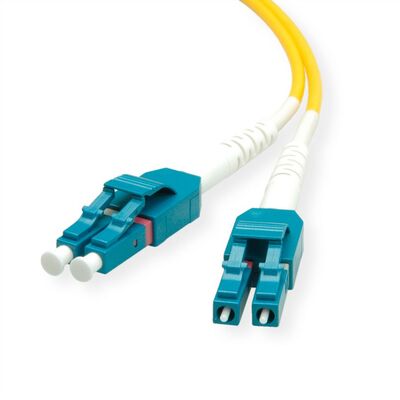 Fiber kábel LC-LC, 15m Duplex OS2(9/125µm), LSOH, uniboot konektor, G657.A2, ohybný, 3mm, žltý