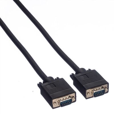 Kábel VGA M/M 6m, prepojovací, tienený, čierny