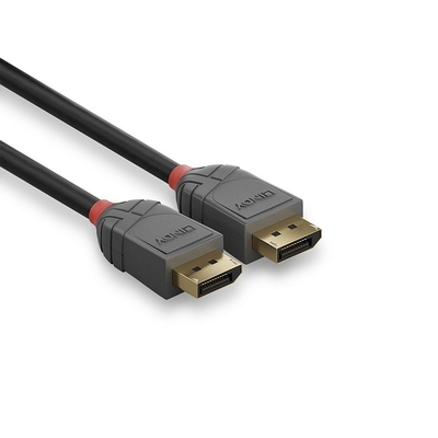 Kábel DisplayPort M/M 5m, 4K@60Hz, DP v1.2, 21.6Gbit/s, čierny, pozl.konektor, Anthra Line