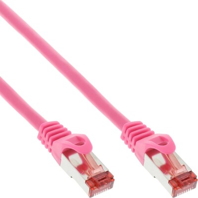 S/FTP (PiMF) Patchkábel 5m cat.6, ružový, Cu
