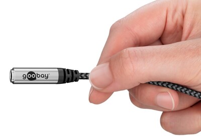Adaptér USB 3.1 Typ C / 3.5mm (slúchadlá) + USB Typ C (PD 60W), 15cm, sivý/čierny