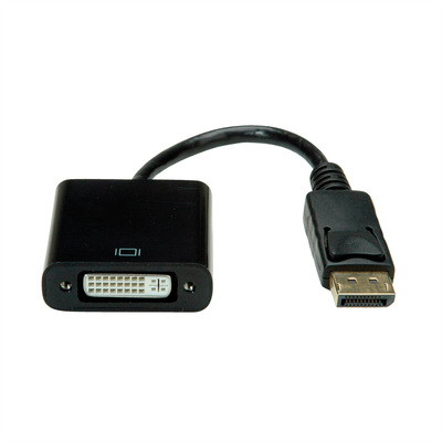Adaptér DisplayPort na DVI-I M/F, 15cm čierny